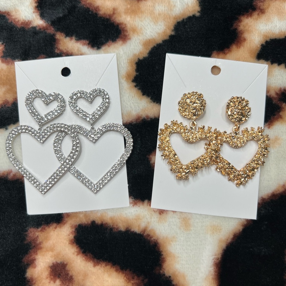 new heart earrings